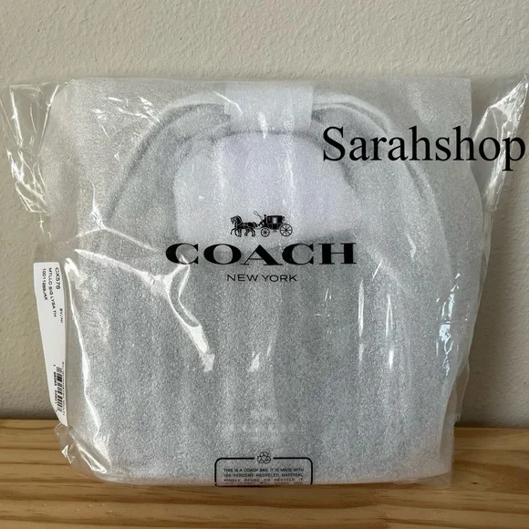 ✅Coach Lysa Top Handle Bag in Metallic Signature - Picture 15 of 15